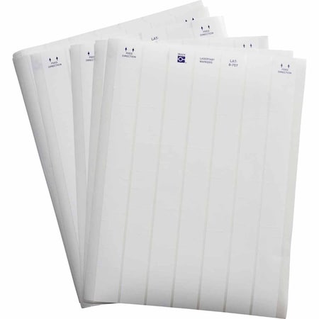 Brady LaserTab Polyester Lbls 0.375 in H x 1 in W White 58/PK LAT-8-707-10
